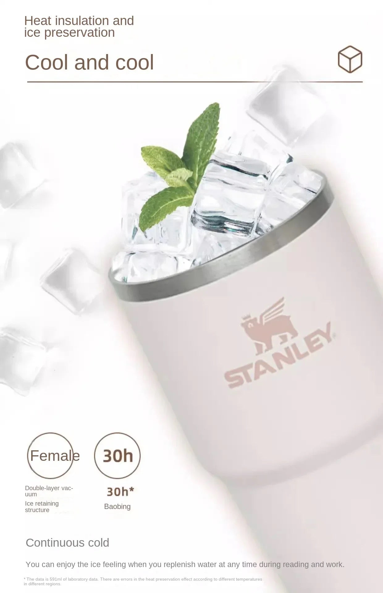 Premium Stanley-Quencher H2.0 Flowstate Stainless Steel 40 OZ Vacuum Insulated Cup, Tumbler, Mug with Lid -Stainless Steel - BPA free