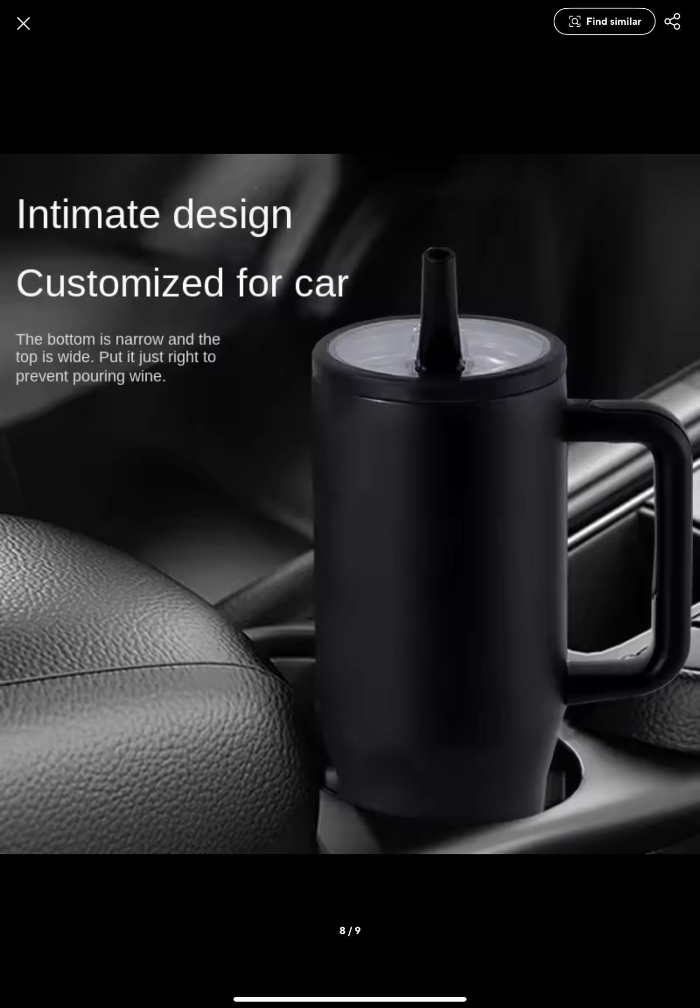 Tumbler, Mug 40 Oz Handle and Nozzle Straw Lid, Insulated Reusable Stainless Steel Travel Mug Keeps Drinks Cold up to 34 Hours