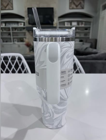 Premium Stanley-Quencher H2.0 Flowstate Stainless Steel 40 OZ Vacuum Insulated Cup, Tumbler, Mug with Lid -Stainless Steel - BPA free