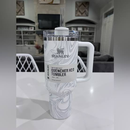 Premium Stanley-Quencher H2.0 Flowstate Stainless Steel 40 OZ Vacuum Insulated Cup, Tumbler, Mug with Lid -Stainless Steel - BPA free