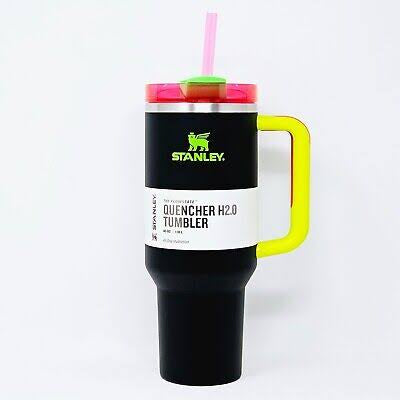 Premium Stanley-Quencher H2.0 Flowstate Stainless Steel 40 OZ Vacuum Insulated Cup, Tumbler, Mug with Lid -Stainless Steel - BPA free