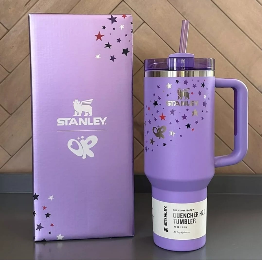 Premium Stanley-Quencher H2.0 Flowstate Stainless Steel 40 OZ Vacuum Insulated Cup, Tumbler, Mug with Lid -Stainless Steel - BPA free