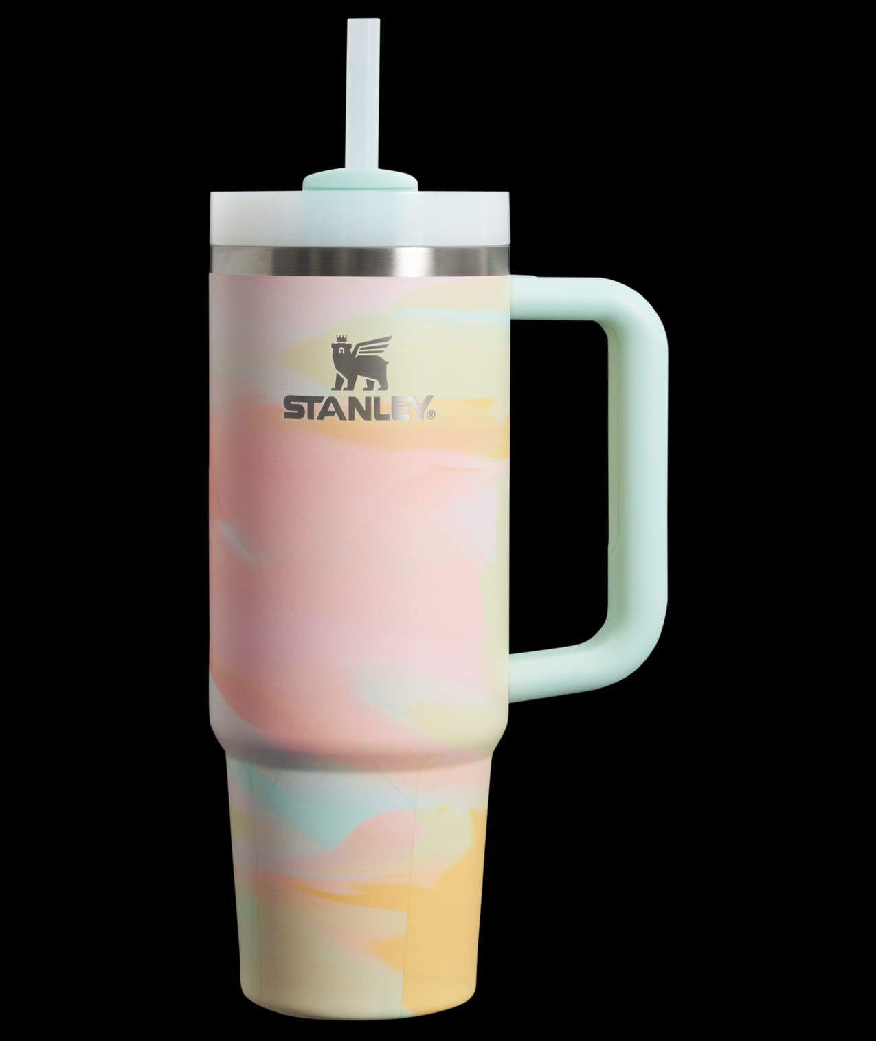 Premium Stanley-Quencher H2.0 Flowstate Stainless Steel 40 OZ Vacuum Insulated Cup, Tumbler, Mug with Lid -Stainless Steel - BPA free