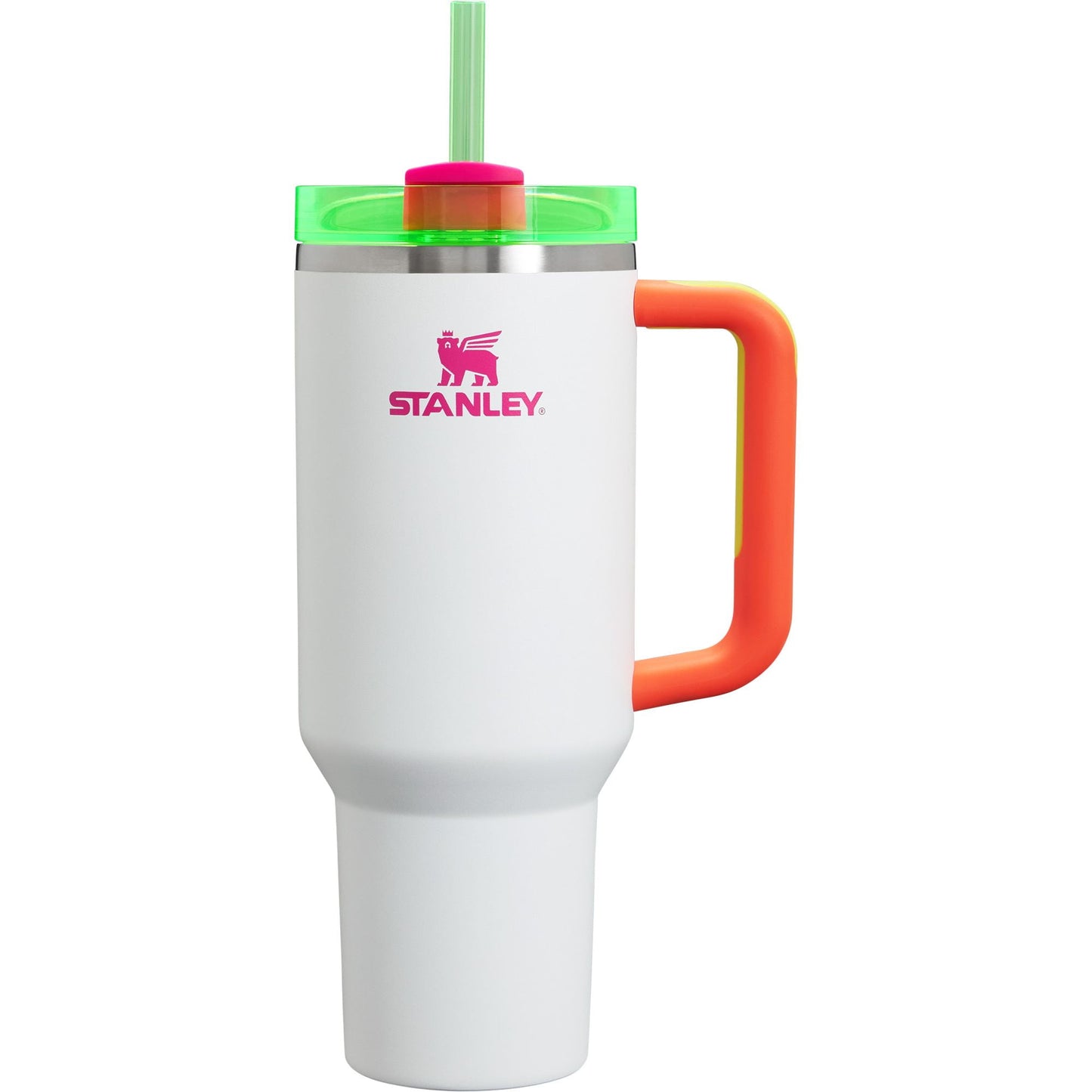 Premium Stanley-Quencher H2.0 Flowstate Stainless Steel 40 OZ Vacuum Insulated Cup, Tumbler, Mug with Lid -Stainless Steel - BPA free